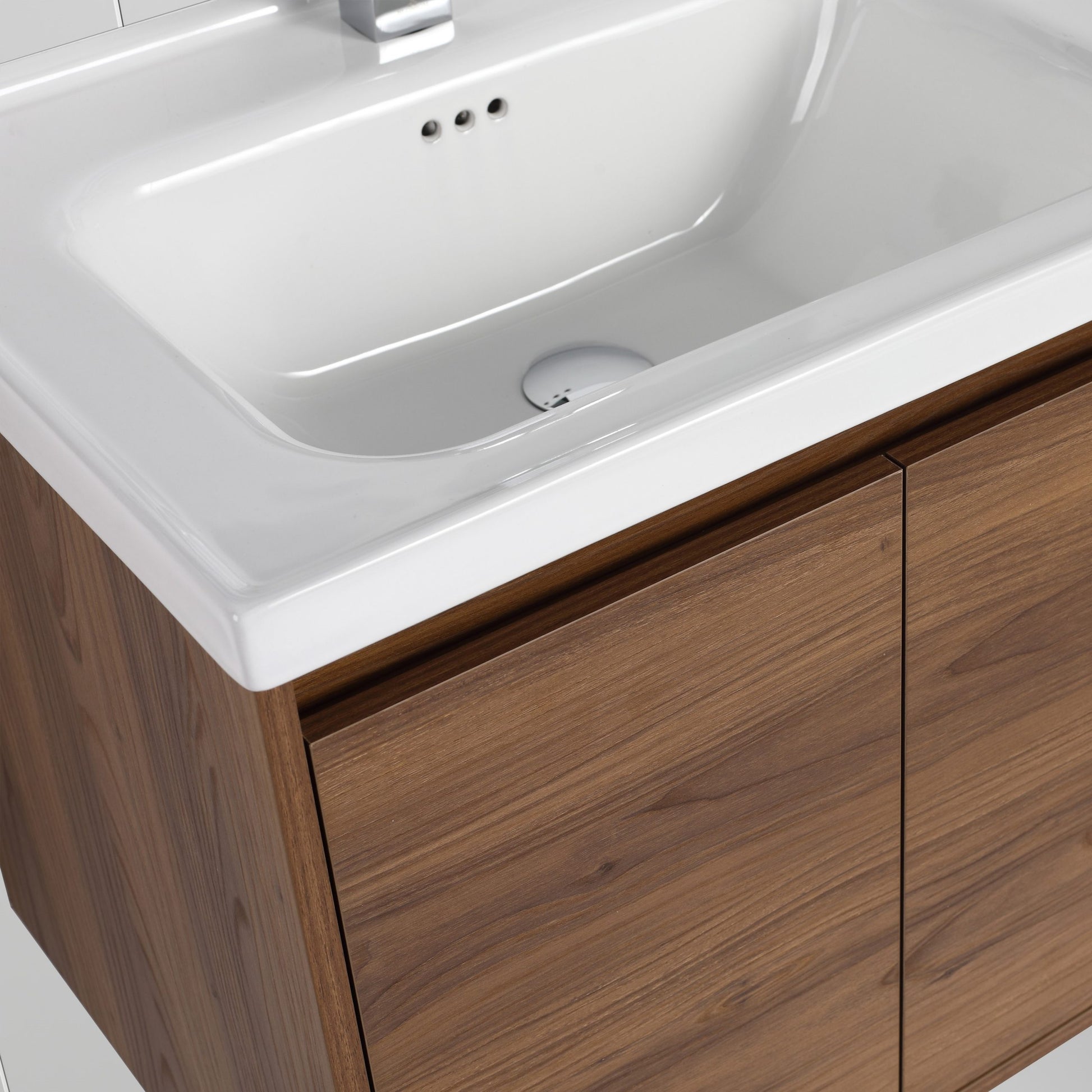 Blossom Bern 24" Brown Walnut Vanity With Ceramic Basin