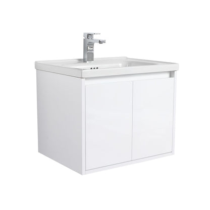 Blossom Bern 24" Glossy White Vanity With Ceramic Basin