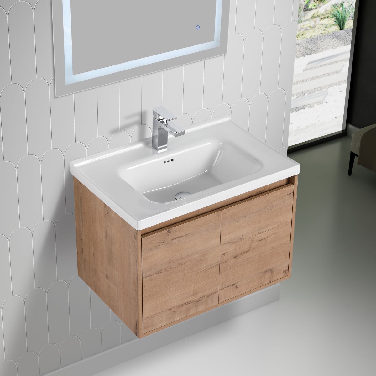 Blossom Bern 28" Classic Oak Vanity With Ceramic Basin