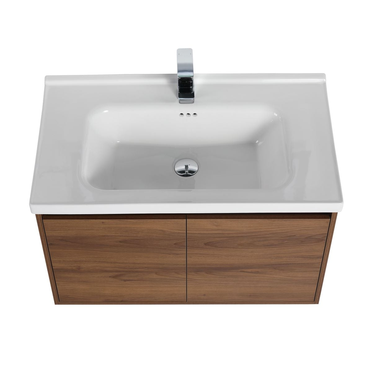 Blossom Bern 32" Brown Walnut Vanity With Ceramic Basin