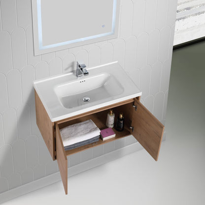 Blossom Bern 32" Classic Oak Vanity With Ceramic Basin