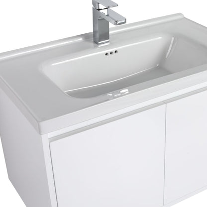 Blossom Bern 32" Glossy White Vanity With Ceramic Basin