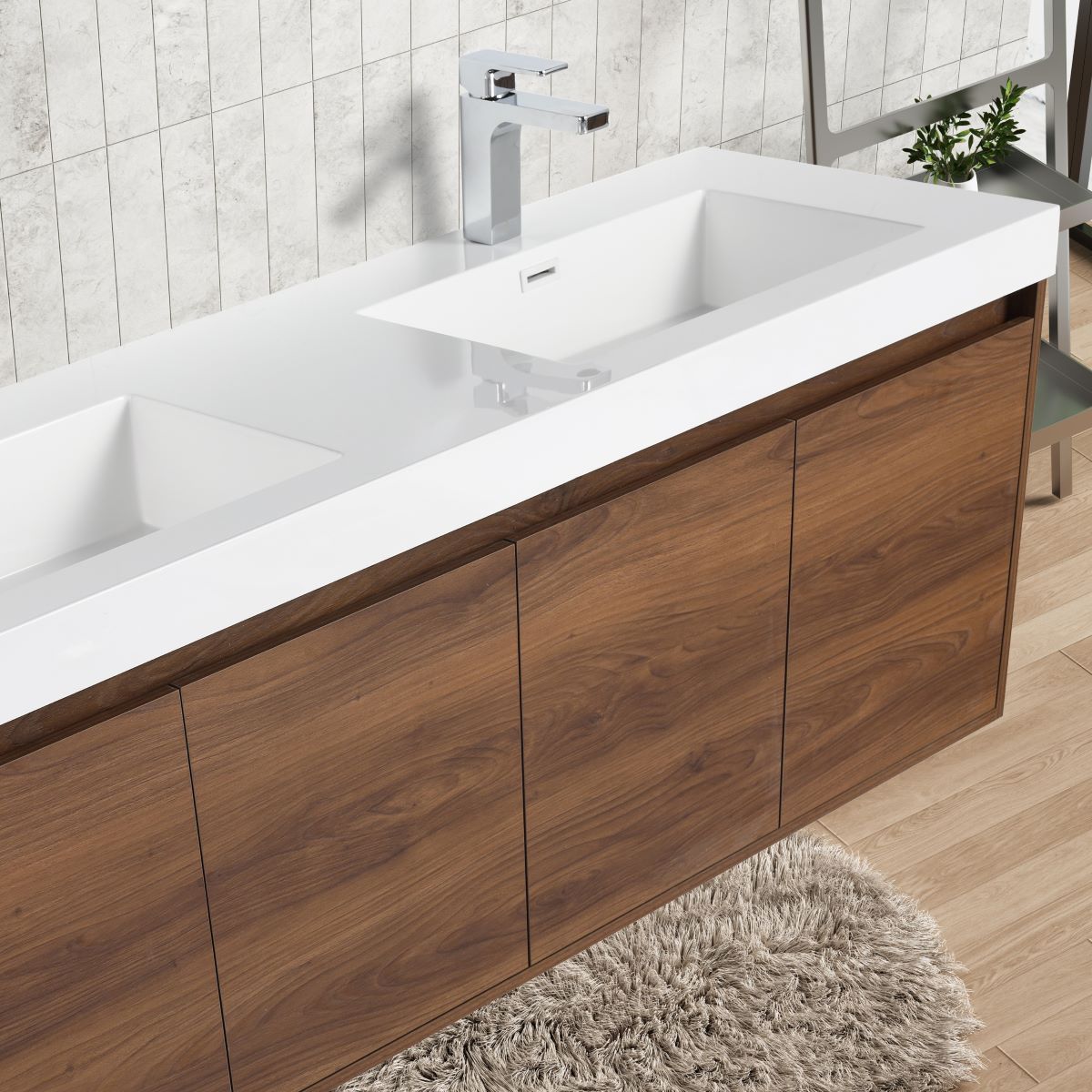 Blossom Bern 60" Brown Walnut Double Vanity
