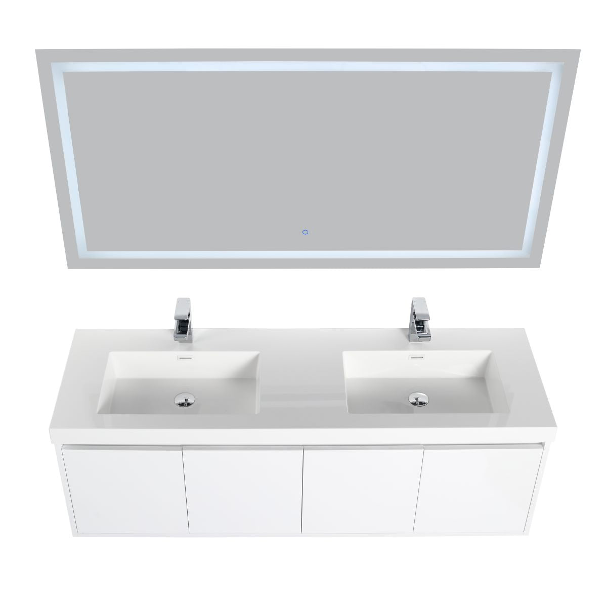 Blossom Bern 60" Glossy White Double Vanity