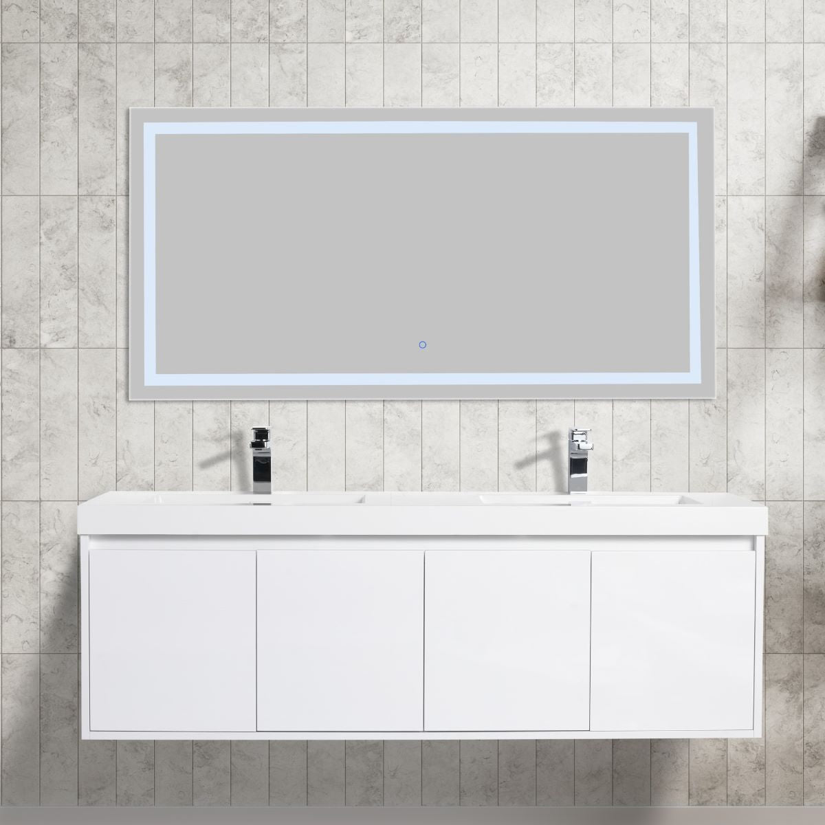 Blossom Bern 60" Glossy White Double Vanity