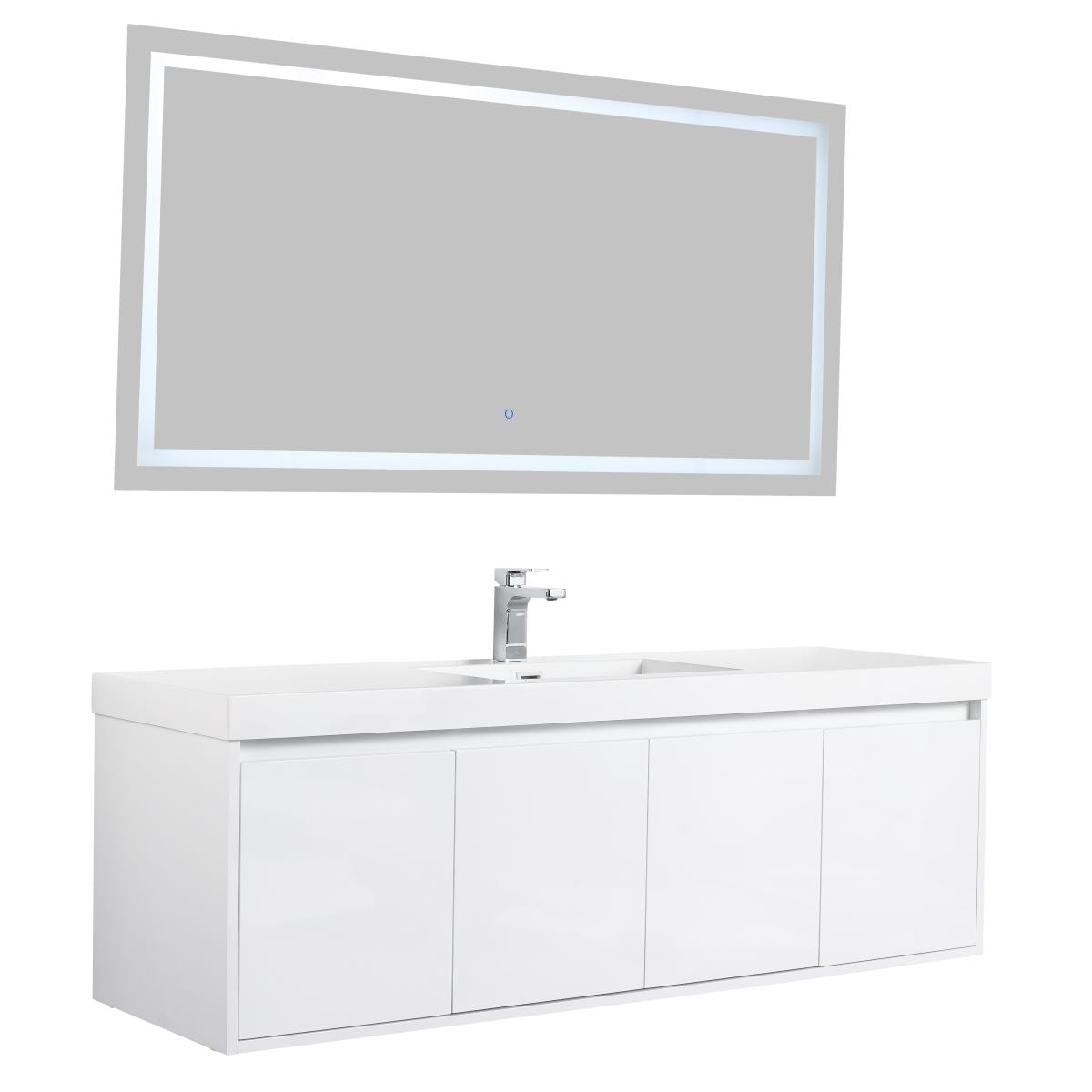 Blossom Bern 60" Glossy White Single Vanity