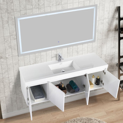 Blossom Bern 60" Glossy White Single Vanity