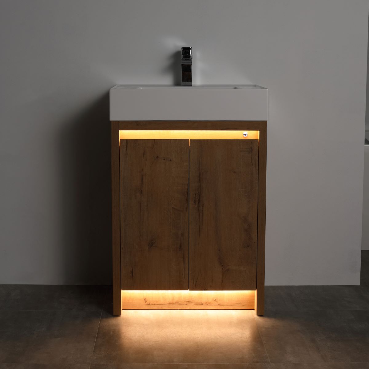 Blossom Capri 24" Classic Oak Vanity With Dual LED Lights
