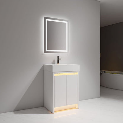 Blossom Capri 24" Glossy White Vanity With Dual LED Lights