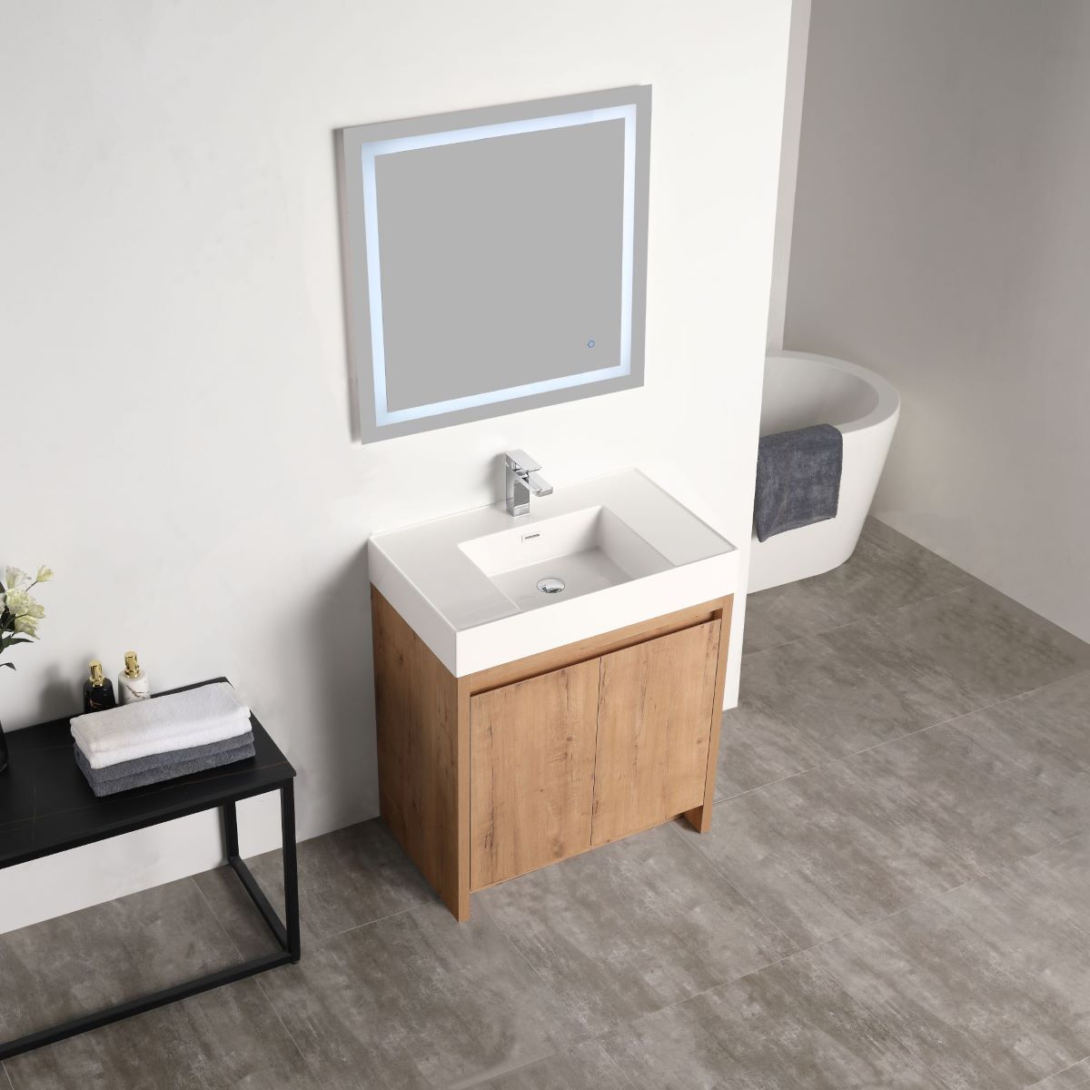 Blossom Capri 30" Classic Oak Vanity With Dual LED Lights