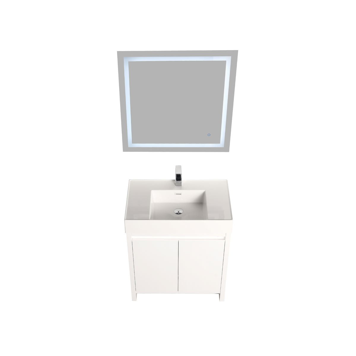 Blossom Capri 30" Glossy White Vanity With Dual LED Lights