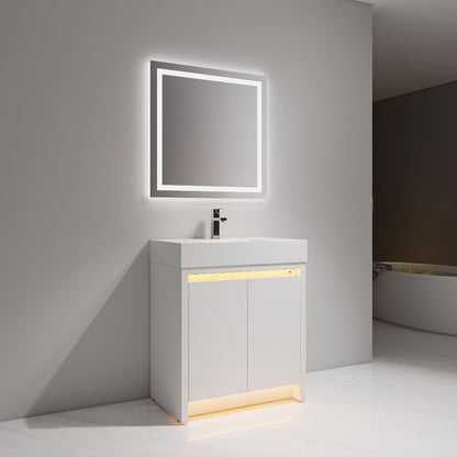 Blossom Capri 30" Glossy White Vanity With Dual LED Lights
