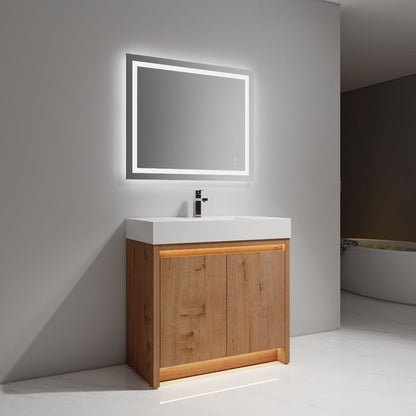 Blossom Capri 36" Classic Oak Vanity With Dual LED Lights