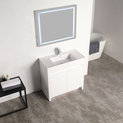 Blossom Capri 36" Glossy White Vanity With Dual LED Lights