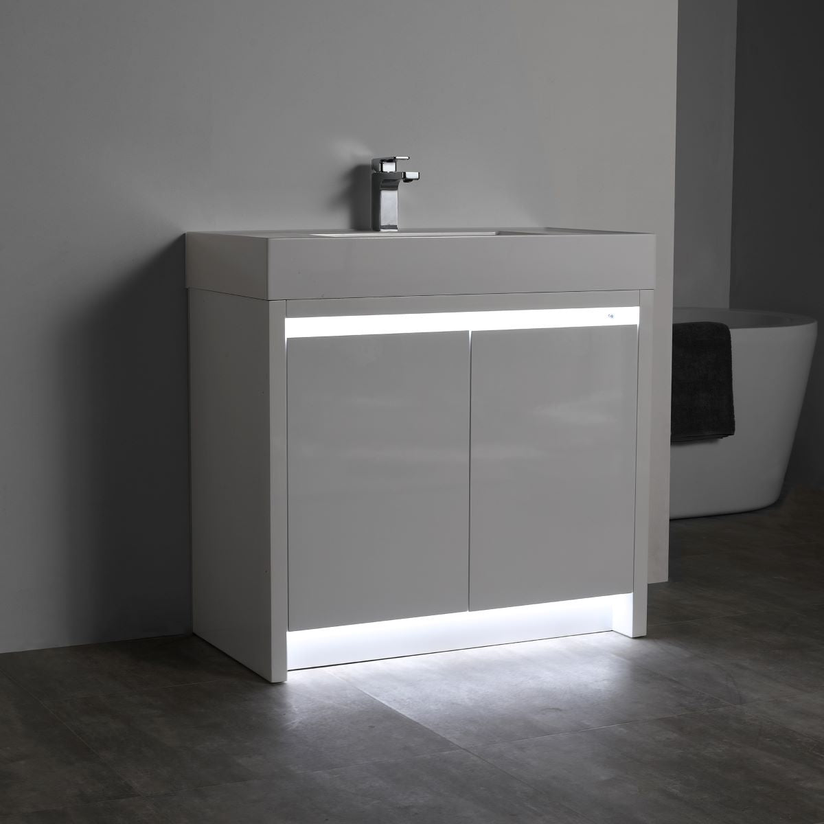 Blossom Capri 36" Glossy White Vanity With Dual LED Lights