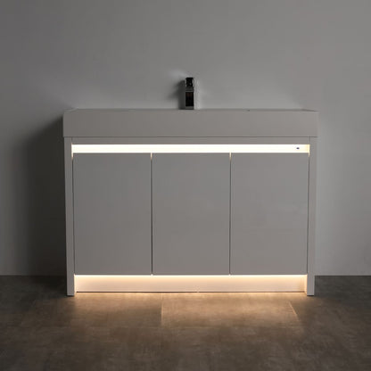 Blossom Capri 48" Glossy White Vanity With Dual LED Lights