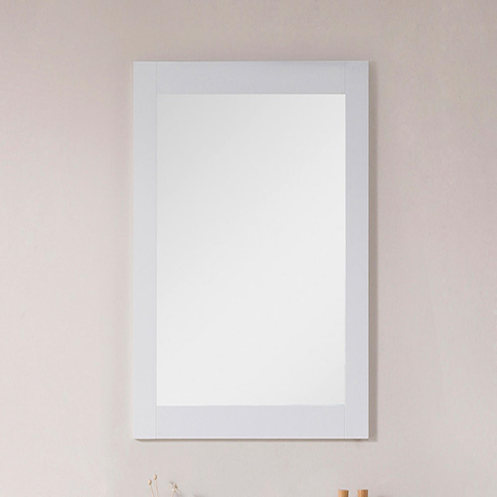 Blossom Dubai 30" Matte White Wall-Mounted Rectangle Mirror