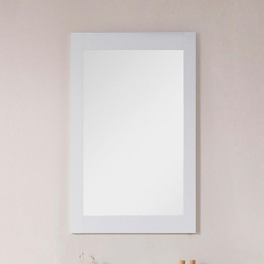 Blossom Dubai 30" Matte White Wall-Mounted Rectangle Mirror