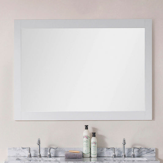 Blossom Dubai 48" Matte White Wall-Mounted Rectangle Mirror