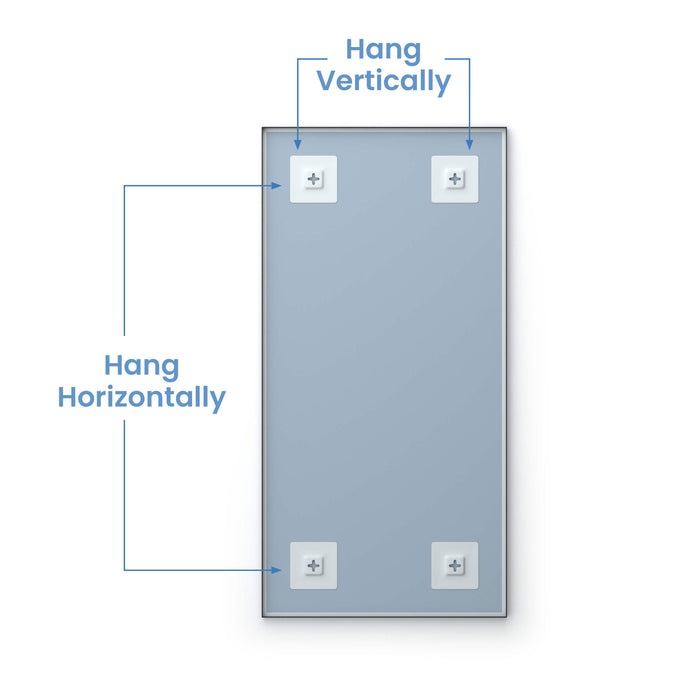 Blossom FM1 18"x36" Matte Black Rectangular Sleek Durable Metal Framed Mirror