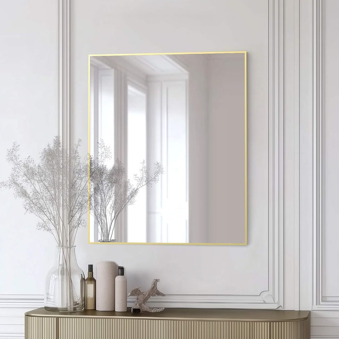 Blossom FM1 30"x36" Brush Gold Rectangular Sleek Durable Metal Framed Mirror