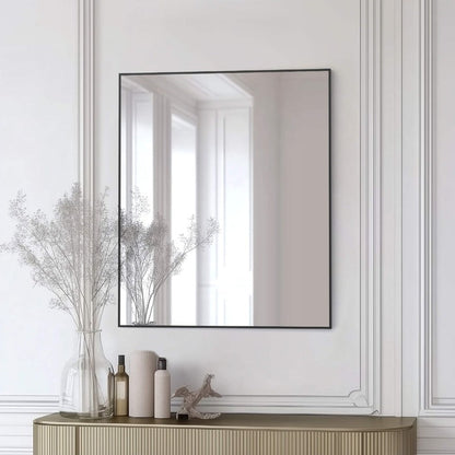 Blossom FM1 30"x36" Matte Black Rectangular Sleek Durable Metal Framed Mirror