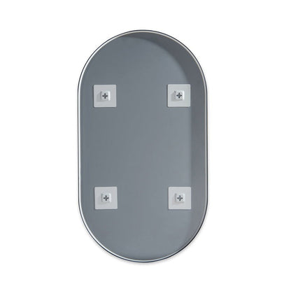 Blossom FM4 20" x 36" Matte Black Oval Sleek Durable Metal Framed Mirror