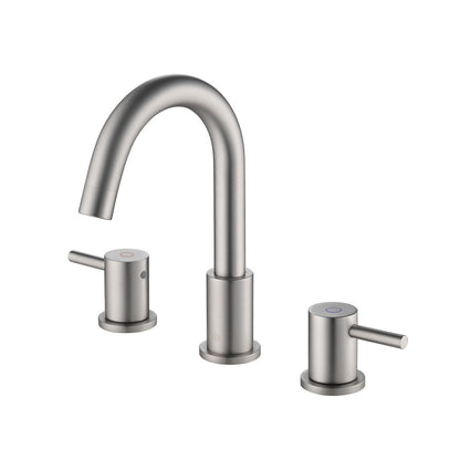 Blossom KBF1016 10" x 15" Brush Nickel Two Handle Design Wide Spread Bathroom Sink Faucet