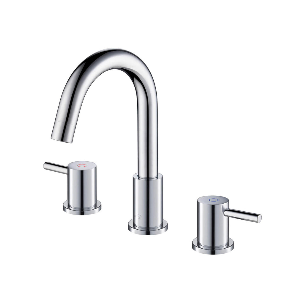 Blossom KBF1016 10" x 15" Chrome Two Handle Design Wide Spread Bathroom Sink Faucet