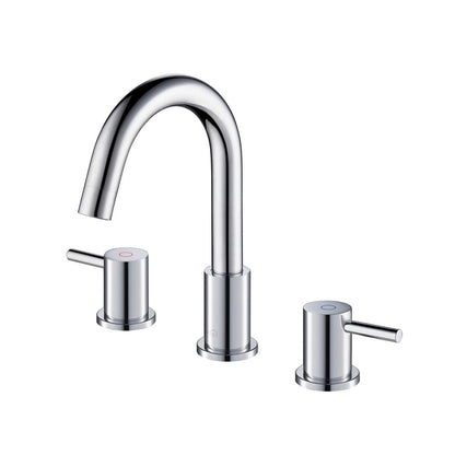 Blossom KBF1016 10" x 15" Chrome Two Handle Design Wide Spread Bathroom Sink Faucet