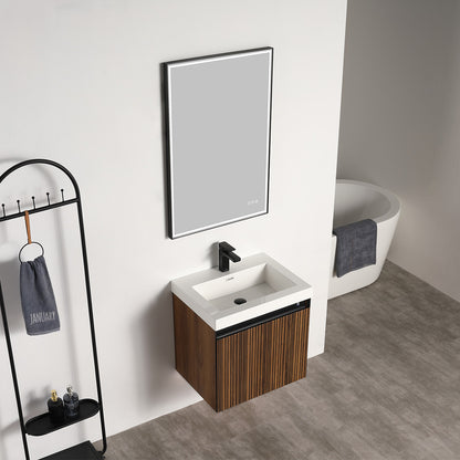Blossom Lille 24" Brown Walnut Strip Single Vanity