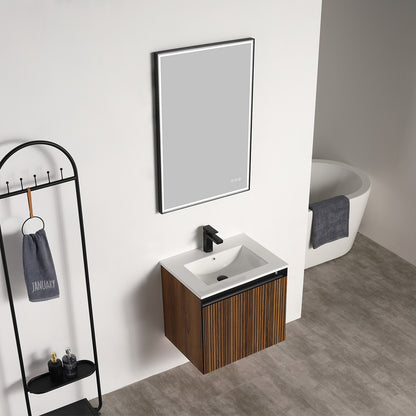 Blossom Lille 24" Brown Walnut Strip Single Vanity