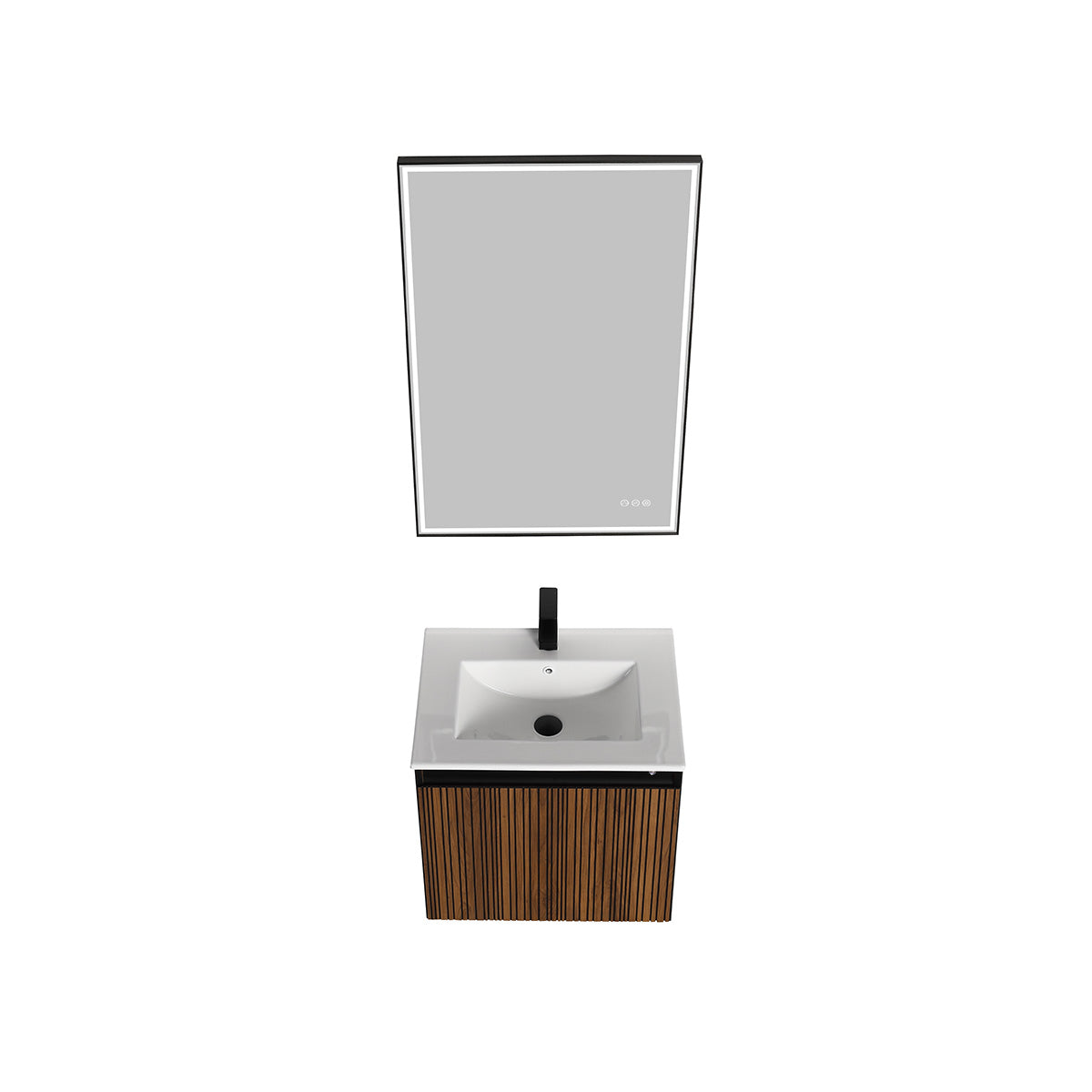 Blossom Lille 24" Brown Walnut Strip Single Vanity