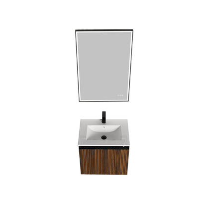 Blossom Lille 24" Brown Walnut Strip Single Vanity