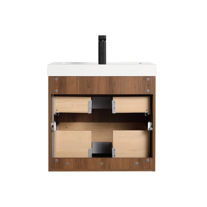 Blossom Lille 24" Brown Walnut Strip Single Vanity