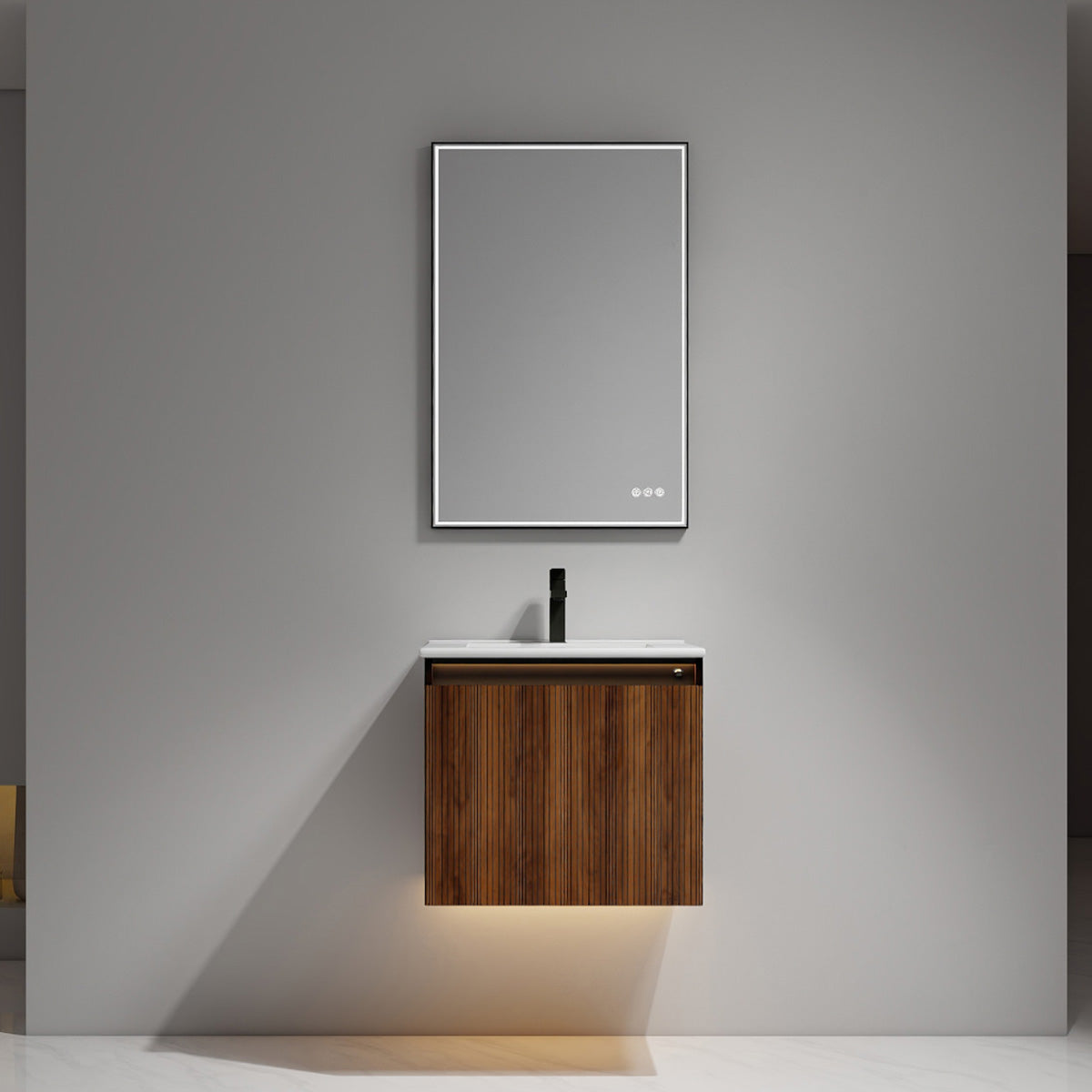Blossom Lille 24" Brown Walnut Strip Single Vanity