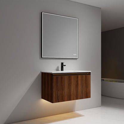 Blossom Lille 36" Brown Walnut Strip Single Vanity