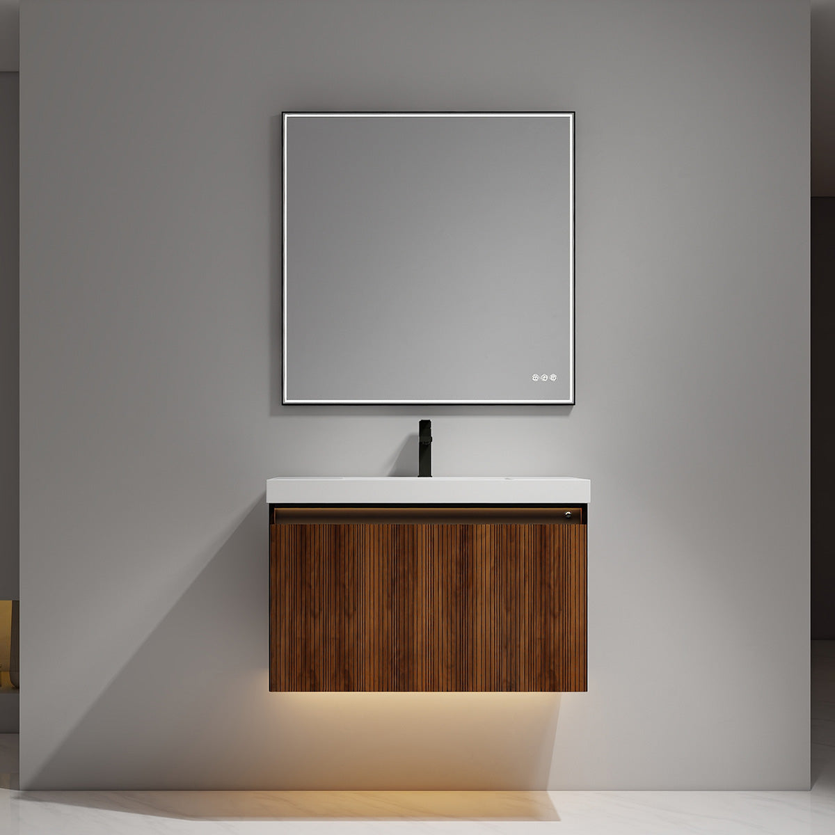 Blossom Lille 36" Brown Walnut Strip Single Vanity