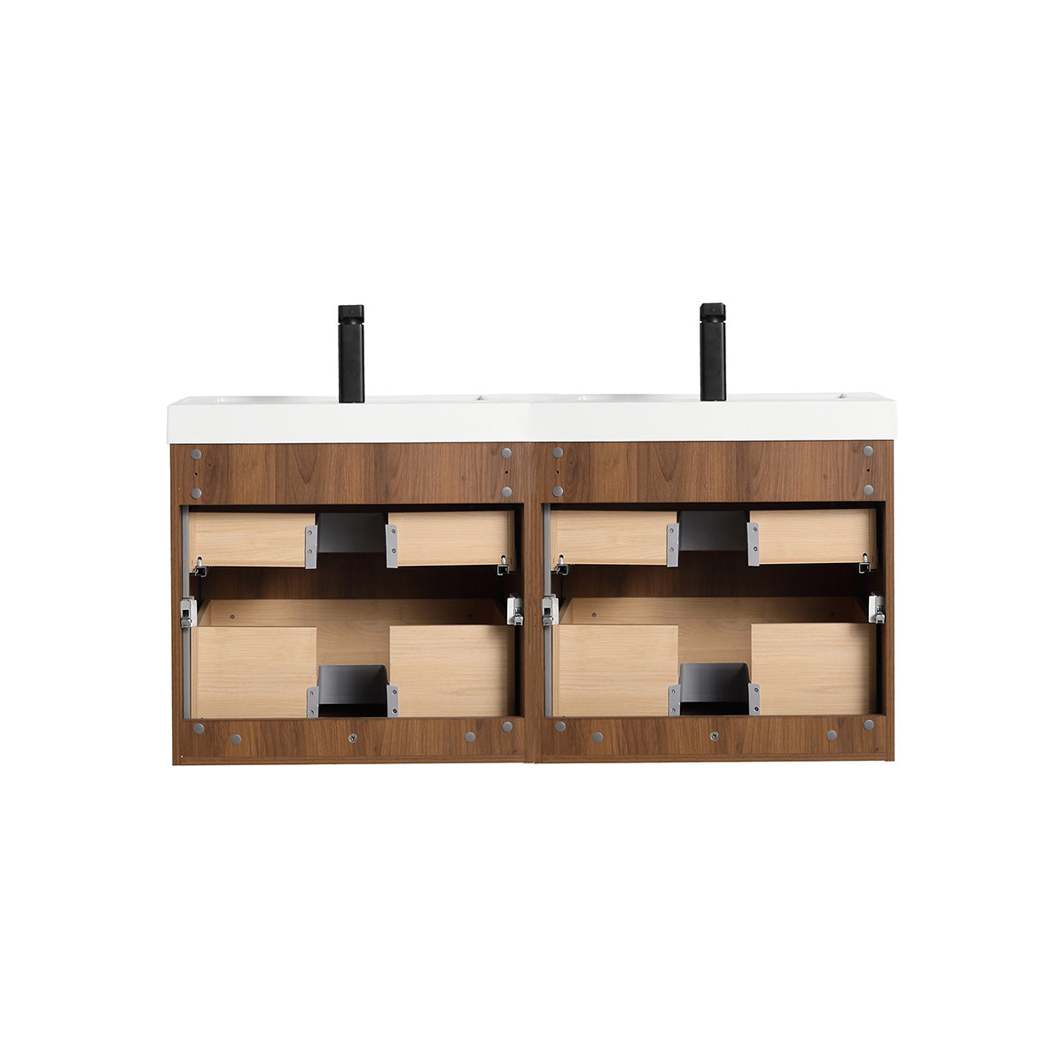 Blossom Lille 48" Brown Walnut Strip Double Vanity