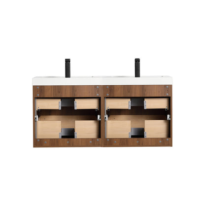 Blossom Lille 48" Brown Walnut Strip Double Vanity
