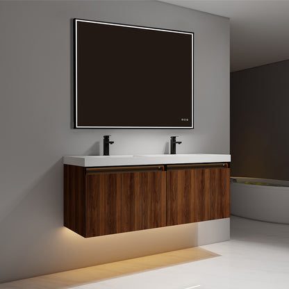 Blossom Lille 48" Brown Walnut Strip Double Vanity