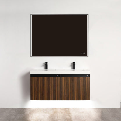 Blossom Lille 48" Brown Walnut Strip Double Vanity