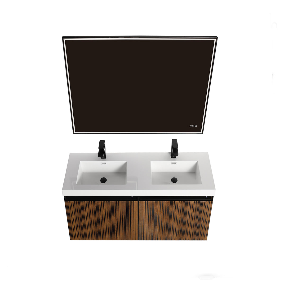 Blossom Lille 48" Brown Walnut Strip Double Vanity