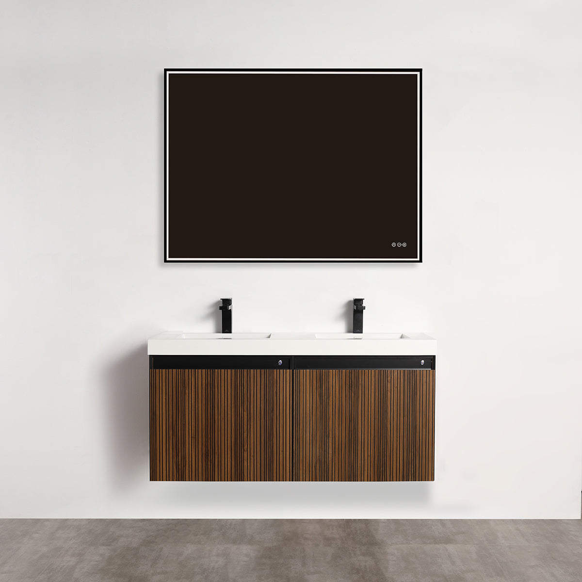 Blossom Lille 48" Brown Walnut Strip Double Vanity