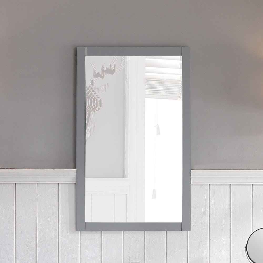 Blossom Lucca 20" Metal Grey Wall-Mounted Rectangle Mirror