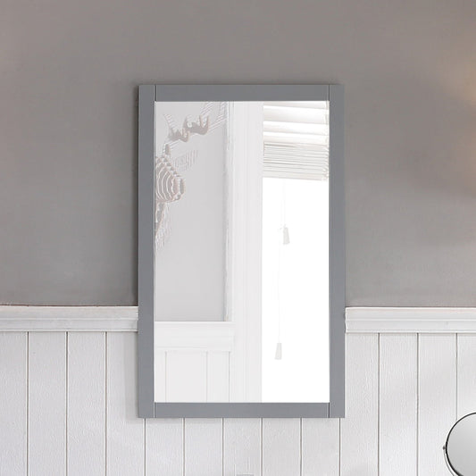Blossom Lucca 20" Metal Grey Wall-Mounted Rectangle Mirror