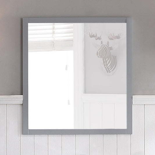 Blossom Lucca 30" Metal Grey Wall-Mounted Rectangle Mirror