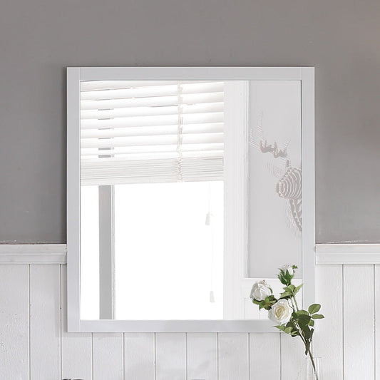 Blossom Lucca 36" Matte White Wall-Mounted Rectangle Mirror