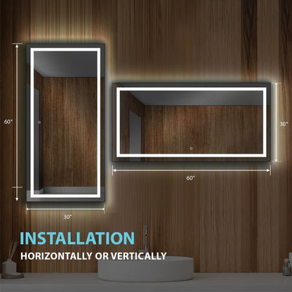 Blossom Lyra 60" x 30" Wall-Mounted Rectangle LED Mirror