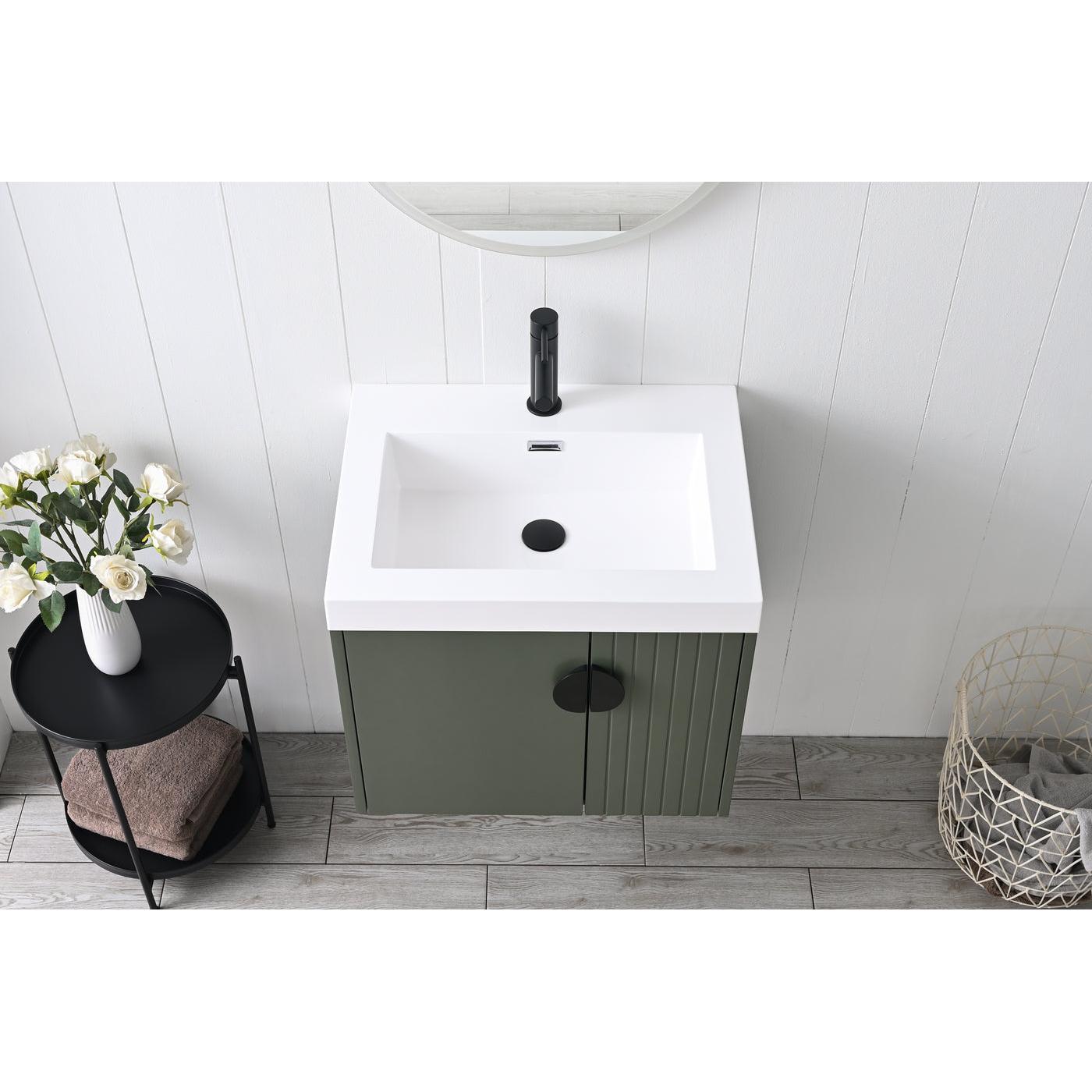 Blossom Moss 24" Sage Green Vanity with Acrylic Sink